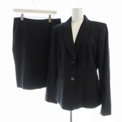 カルバンクライン CALVIN KLEIN セットアップ 上下 2点セット スーツ テーラードジャケット タイトスカート 8 黒 ブラック /EE