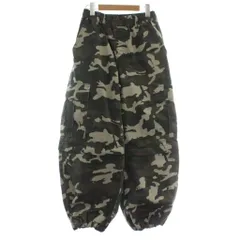 エックスガール x-girl WASHED 2WAY WIDE LEG CARGO カーゴパンツ ハーフパンツ ワイド ウォッシュ加工 迷彩柄 カモフラ イージー S カーキ 105253031001 /XZ ■GY19