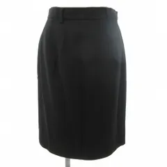 ラルフローレンコレクション Ralph Lauren COLLECTION 美品 台形スカート タイトシルエット パープルタグ ウール 11 黒 ブラック ひざ丈 /YJ