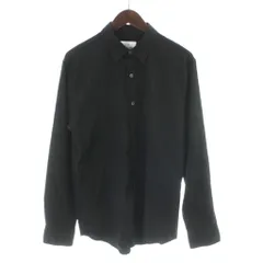 カルバンクライン CALVIN KLEIN シャツ L 黒 ブラック 無地 レギュラーカラー 長袖 /KW ■GY99