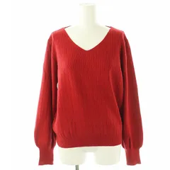 アー・ヴェ･ヴェ ミッシェルクラン a.v.v Vネックニット セーター L レッド /DO ■OS ■GY139 ■AX