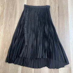【227115】UNIQLO ユニクロ  +J　プリーツラップロングスカート　サイズM  ・ ブラック
