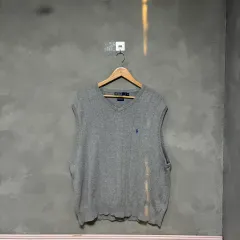 ポロ ラルフローレン ニット ベスト グレー