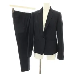 ピーエスポールスミス PS Paul Smith スーツ セットアップ 上下 テーラードジャケット シングル パンツ スラックス ストライプ柄 絹 シルク混 38 紺 ネイビー /YT