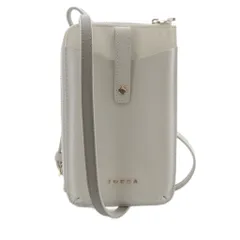 トッカ TOCCA ポシェット スマホショルダー ロゴ レザー 白色 ベージュ