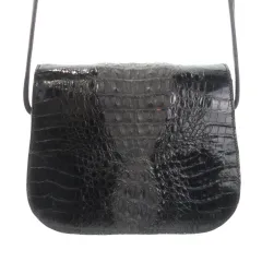 カイヨウ KAIYO ショルダーバッグ ミニ ポシェット クロコダイル レザー ワニ革 本革 黒 ブラック /AH21 ■GY18