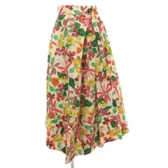 ランバンオンブルー LANVIN en Bleu フレアスカート ロング マキシ 36 花柄 マルチカラー /GV