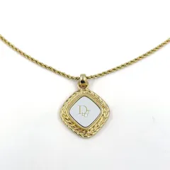 Christian Dior リーフモチーフ メタル ゴールド×シルバー ネックレス