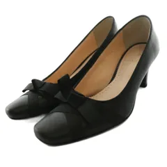 リズラフィーネ Riz raffinee リボンパンプス 22cm 黒 ブラック /SS ■OS