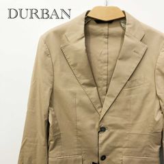 美品☆DURBAN テーラドジャケット ネイビー 千鳥格子 シルク混 M 春夏 