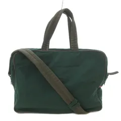 プラダスポーツ PRADA SPORT ヴィンテージ ボストンバッグ ビジネスバッグ ショルダー 2WAY ショルダー ナイロン グリーン /UO ■GY35 ☆AA★