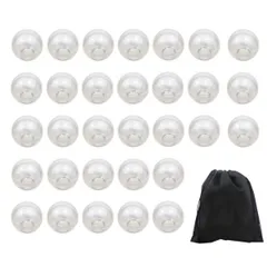 HAMILO カプセル 32mm 小さい ガチャガチャ クレーンゲーム 収納袋付属 100個セット (クリア)