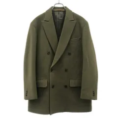 SCYE サイ Super140 'S Wool Melton D.B Half Coat  ウールメルトンダブルハーフコート 1124-43013 カーキ 36