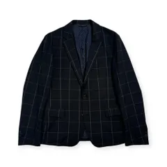 BEAUTY&YOUTH ビューティーアンドユース チェック柄 裏地ドット テーラードジャケット M /ブラック系 メンズ ユナイテッドアローズ