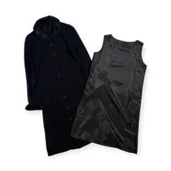 インナー付き A/T アツロウタヤマ 襟、袖 ファー シースルー ロングワンピース /ブラック系 レディース モード