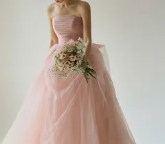 ウェディング撮影 U色ドレス ピンクドレス