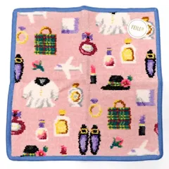 FEILER 羽田空港 限定 ショッピング２ ハンカチ フェイラー 美品◆送料込◆質屋-11700