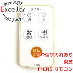 [bn:11] TOSHIBA　扇風機用リモコン　F-LN5　リモコンのみのサムネイル