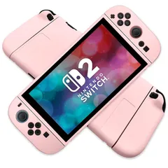 Nintendo Switch 2 ケース TPU （2025年モデル）専用 スイッチ 2 シリコン保護ケース 分体式設計 耐衝撃 NS 2 保護カバー 薄 軽量 着脱簡単 (ピンク) 0
