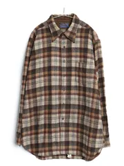 【お得なクーポン配布中!】 70s USA製 ペンドルトン チェック 長袖 ウール シャツ メンズ XL / 古着 ヴィンテージ 長袖シャツ ポケット付き 大きいサイズ マルチカラー