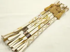 平和屋着物●和装小物　上質な帯締め5本セット　礼装用　高麗組　金糸　亀房付き　正絹　逸品　未使用　AABF9893ay