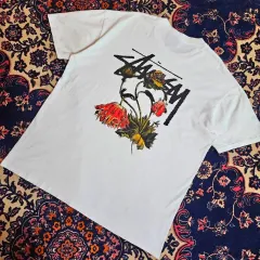 STUSSY ステューシー ウィザード フラワーTシャツ 2XLsize