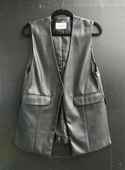 CELINE セリーヌ ラムレザー ノーカラーベスト エディスリマン期