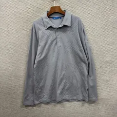 アディダス カジュアル 刺繍 ロゴ ストレッチ ポロシャツ 長袖 XL A06136