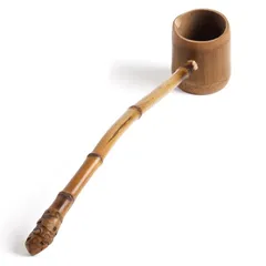 茶道 茶道 茶道具 柄杓 お点前用 茶器 茶碗用 お手前用 柄杓 竹製 抹茶茶道専 風炉用柄杓 専用 1個 柄の長さ34cm 茶道具/柄杓 （パープル・バンブー/L）