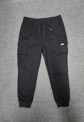 スノーピーク 起毛 ブラック カーゴ ジョガーパンツ