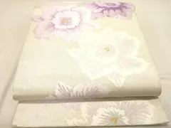 平和屋着物◎六通柄袋帯　唐織　舞花文　蘭　金銀糸　正絹　逸品　DABB9464ya