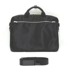 $$ PORTER ポーター 2WAYブリーフケース ストラップ付 ナイロン ブラック