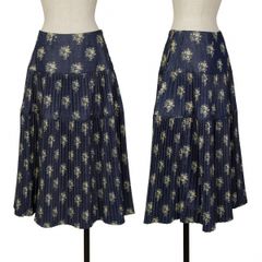 45rpm 45R 花柄抜染プリーツ切替スカート 紺3 - メルカリ