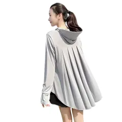 新品 [ＳＹＥＯＪＥ] ラッシュガード レディース 長袖 uvカット パーカー ロングパーカー 日焼け防止用 水着 フード付き 接触冷感 UPF50+ 冷感素材 日焼け防止服 速乾 通気性 指穴 紫外線対策 日焼け対策ウェア