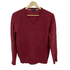 Burberry LONDON(バーバリーロンドン) 長袖セーター サイズ1 S レディース - パープルレッド Vネック