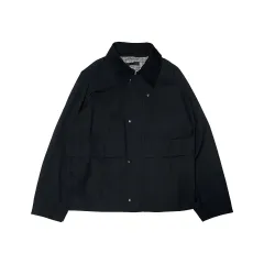 UNIQLO ブラック コーデュロイ カラー ジャケット
