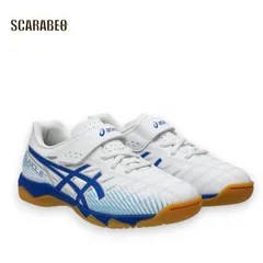 アシックス JUNIOLE 7 IN ホワイト/アシックスブルー ジュニア フットサルシューズ インドア 1104a055-100 19.0