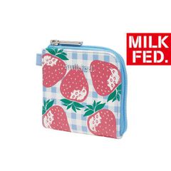 밀크 페드 지갑 MILKFED. STRAWBERRY WALLET 103261054004 milkfed 여성 지갑 브랜드 블루 하늘색 딸기 딸기 카드 케이스 지갑 크리스마스 선물 생일 선물 귀여운 동전 케이스