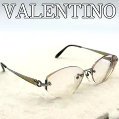 ヴァレンティノ VALENTINO ヴィンテージ メガネ 度入り リムレス調 メタルフレーム シルバー 細身テンプル クラシックデザイン 軽量 上品 エレガント ユニセックス アイウェア フォーマル カジュアル 日常使い