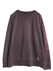 【お得なクーポン配布中!】 US企画 カーハート 前V スウェット レディース XXL メンズ XL 程 古着 袖 プリント ワーク トレーナー ミドルウェイト 裏起毛 大きいサイズ