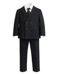 ⭐️mineka 男の子 フォーマルスーツ 5点セット 140～160cm ストライプ　ブラック　卒業式 入学式 発表会　XF.010426