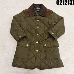 4/4 ポロ ラルフローレン キッズ キルティング ダウン アウター カーキ 0212(3)