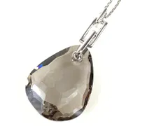 スワロフスキー　SWAROVSKI　1Pクリスタル　雫/しずく　ネックレス　ペンダント　ブラックカラー×クリスタル　送料無料