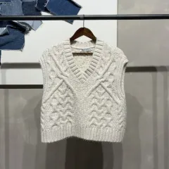 (90) ザラ ZARA レディース カジュアル ケーブル ニット ベスト