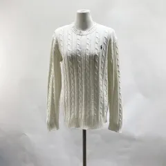 POLO RALPH LAUREN(ポロラルフローレン) レディース ケーブルニット アイボリー S ヴィンテージ