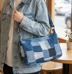 3色展開　デニムバッグ　ショルダーバッグ　カジュアル