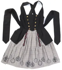 【中古】衣料雑貨 Time one-piece(Alice Through the Looking Glass ver.) ジャンパードレス ブラック 2サイズ 「映画 アリス・イン・ワンダーランド/時間の旅×Secret Honey」