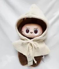 アイボリー色 ニット フード ウォーマー バラクラバ 新品