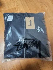 STU ブラック 起毛 フードジップアップ S 新品