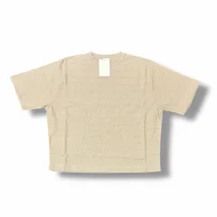 参考上代16500円 未使用 crepuscule Links T-Shirt リンクTシャツ ニットTシャツ クレプスキュール 2501-016 ベージュ 2 （7085M）